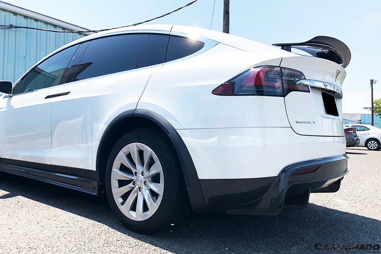 2016 - 2021 Tesla Model X SUV RZS Style Carbon Fiber Side Skirts